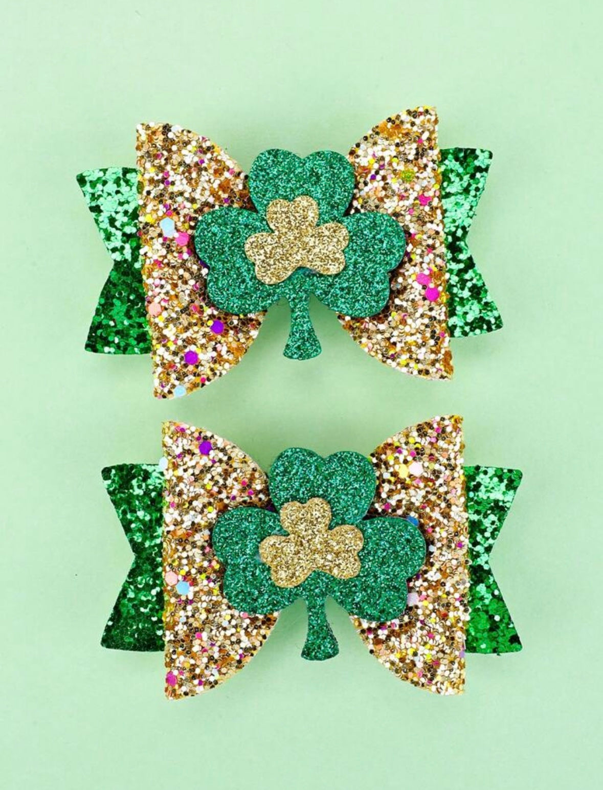 St. Patrick’s Day Glitter Bow