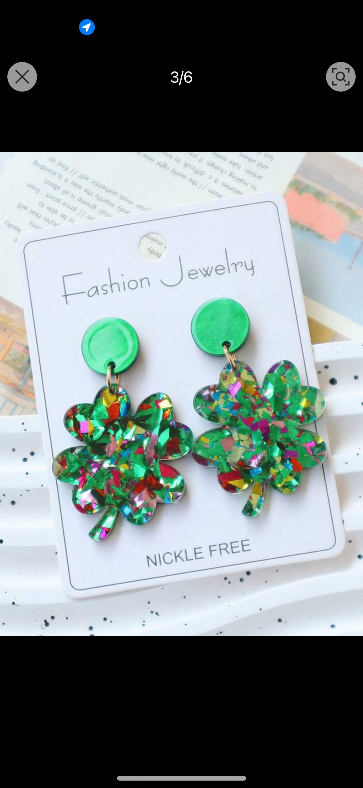 St. Patrick’s Glitter Clover Earrings