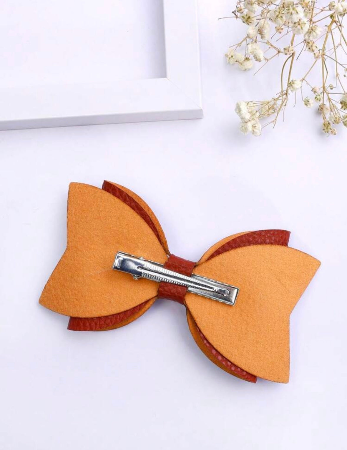 Football Faux Leather Bow